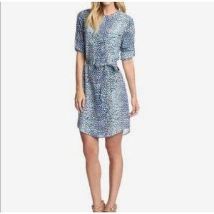 J. McLaughlin Blue Patterned Dress